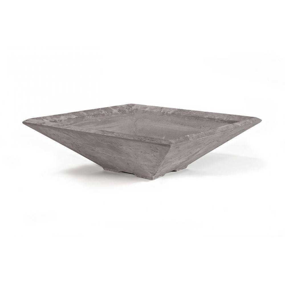 Pebble Tec 33" Square Fire Bowl - Natural Textured - Outdoor Fire and Patio