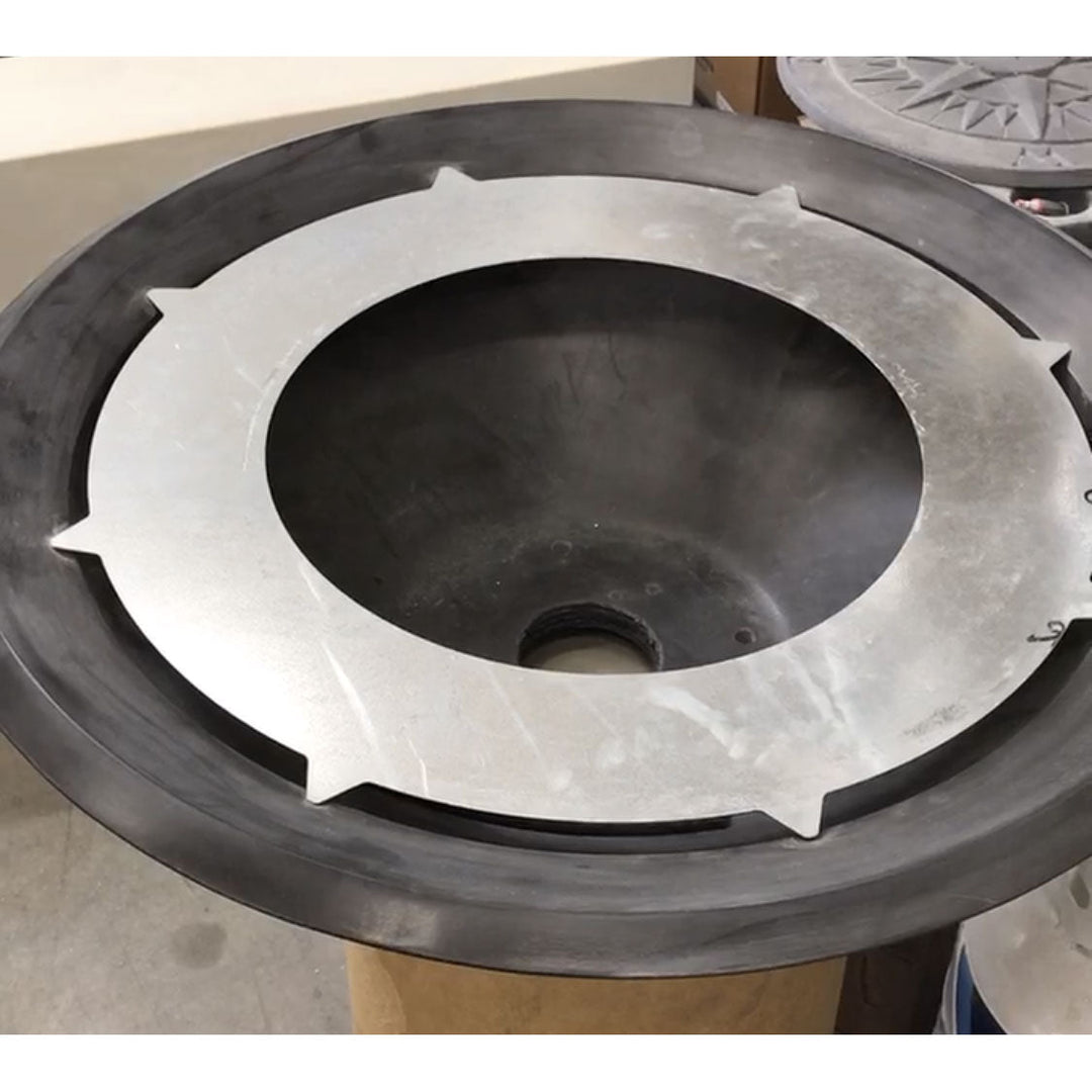 Pebble Tec 33" x 33" Fire & Water Bowl - Honed Smooth - Outdoor Fire and Patio