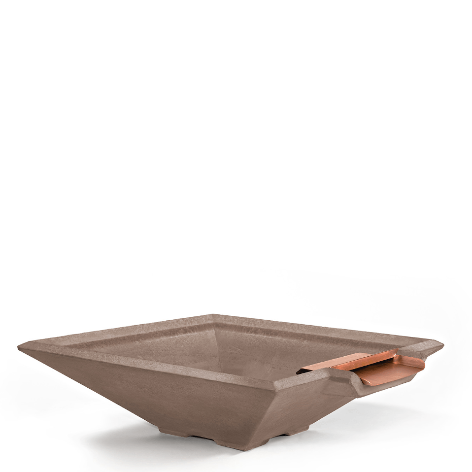 Pebble Tec 33" x 33" Fire & Water Bowl - Honed Smooth - Outdoor Fire and Patio