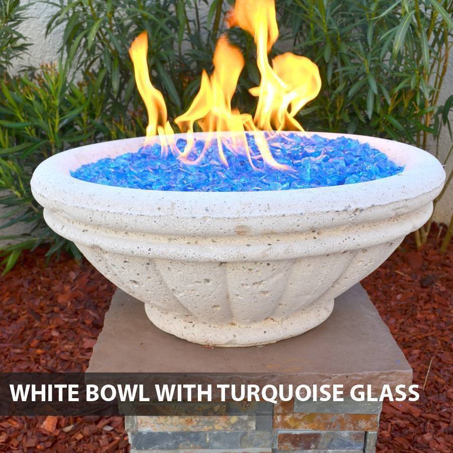 Pool Fire Bowl Concrete Tuscany with Scupper - Outdoor Fire and Patio