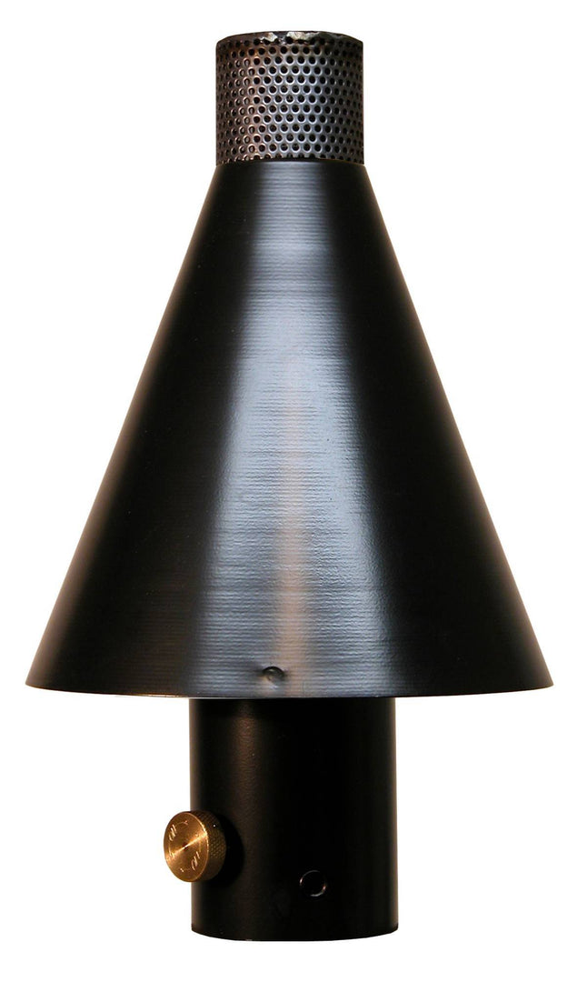 Portable Black Cone Gas Tiki Torch - Outdoor Fire and Patio