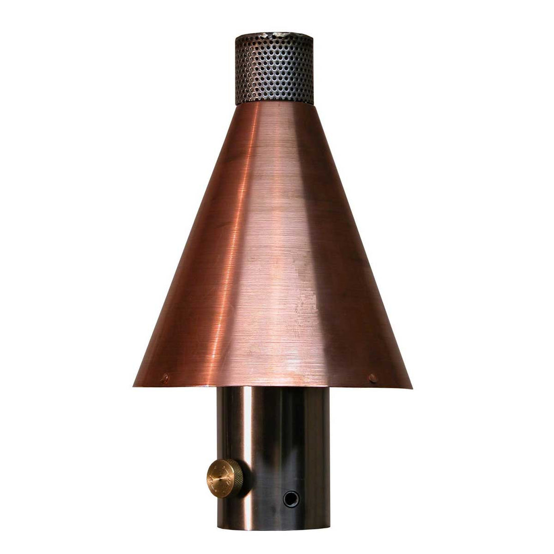 Portable Copper Cone Gas Tiki Torch - Outdoor Fire and Patio