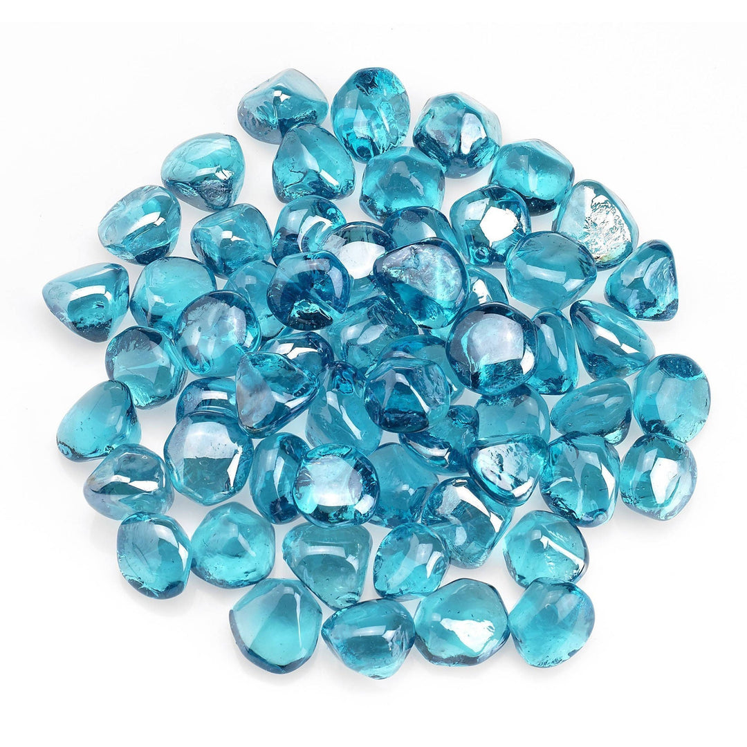 Powder Blue Luster Zircon Fire Glass - Outdoor Fire and Patio