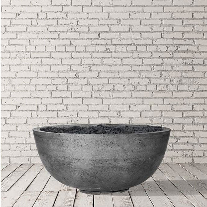 Prism Hardscapes Moderno 1 | 39" Concrete Fire Bowl - Outdoor Fire and Patio