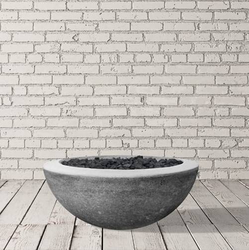 Prism Hardscapes Moderno 2 | 29" Concrete Fire Bowl - Outdoor Fire and Patio