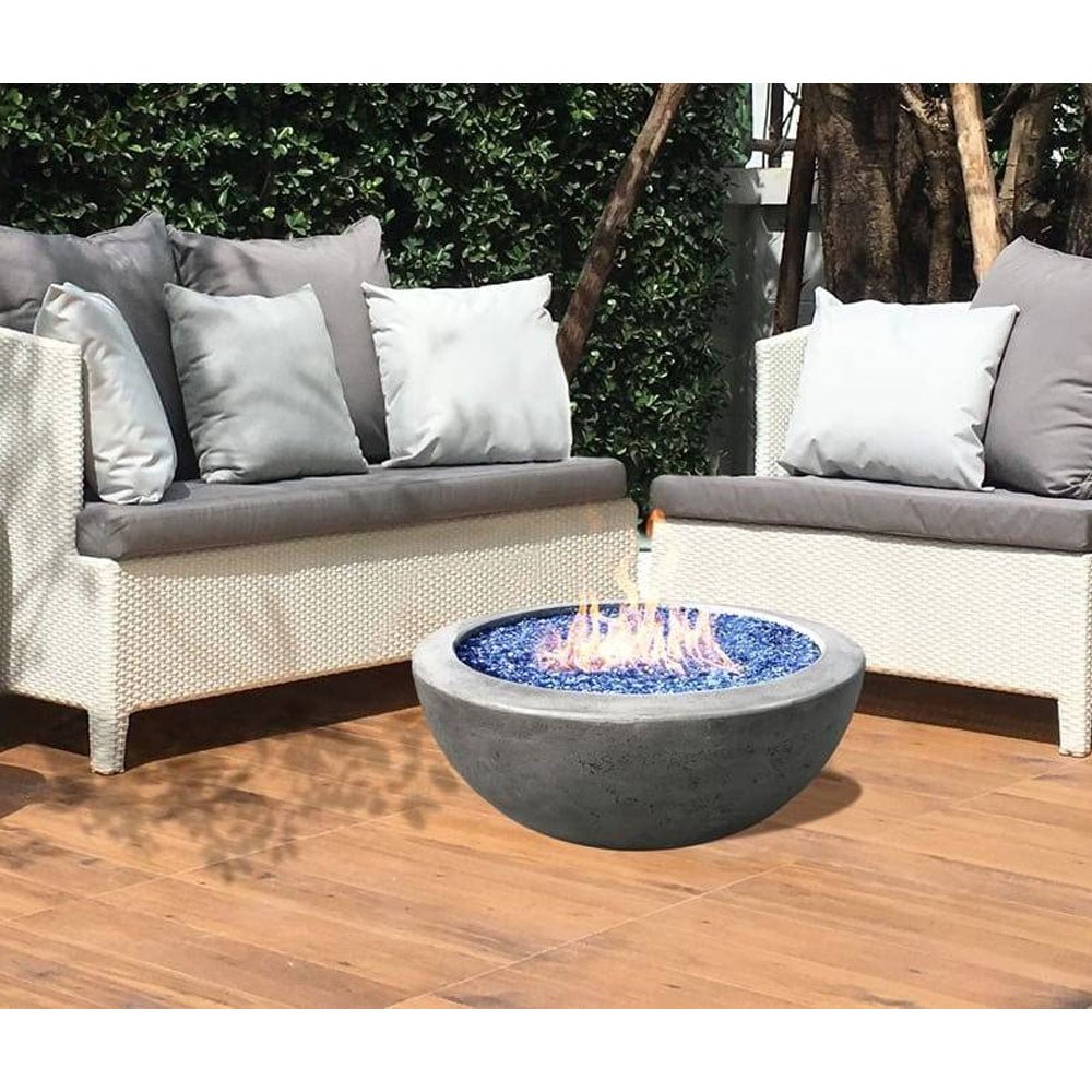 Prism Hardscapes Moderno 2 | 29" Concrete Fire Bowl - Outdoor Fire and Patio