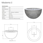 Load image into Gallery viewer, Prism Hardscapes Moderno 3 | 30" Concrete Fire Bowl - Outdoor Fire and Patio