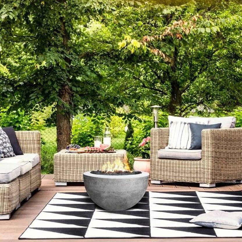 Prism Hardscapes Moderno 3 | 30" Concrete Fire Bowl - Outdoor Fire and Patio