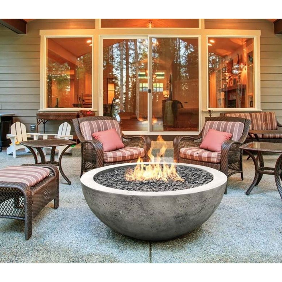 Prism Hardscapes Moderno 4 | 48" Concrete Fire Bowl - Outdoor Fire and Patio