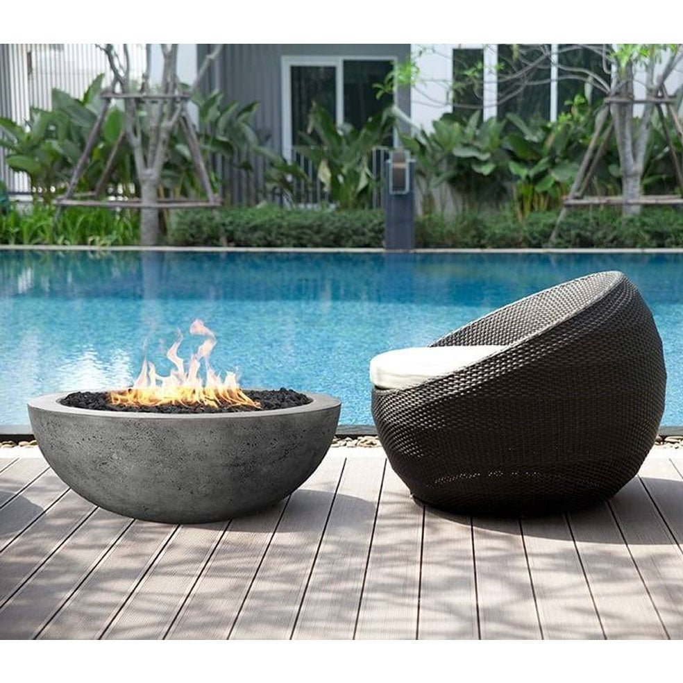 Prism Hardscapes Moderno 4 | 48" Concrete Fire Bowl - Outdoor Fire and Patio