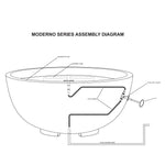 Load image into Gallery viewer, Prism Hardscapes Moderno 4 | 48" Concrete Fire Bowl - Outdoor Fire and Patio