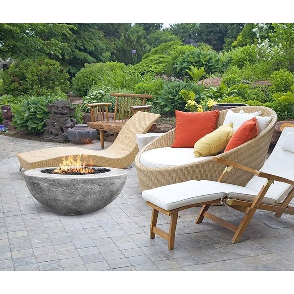 Prism Hardscapes Moderno 5 | 36" Concrete Fire Bowl - Outdoor Fire and Patio