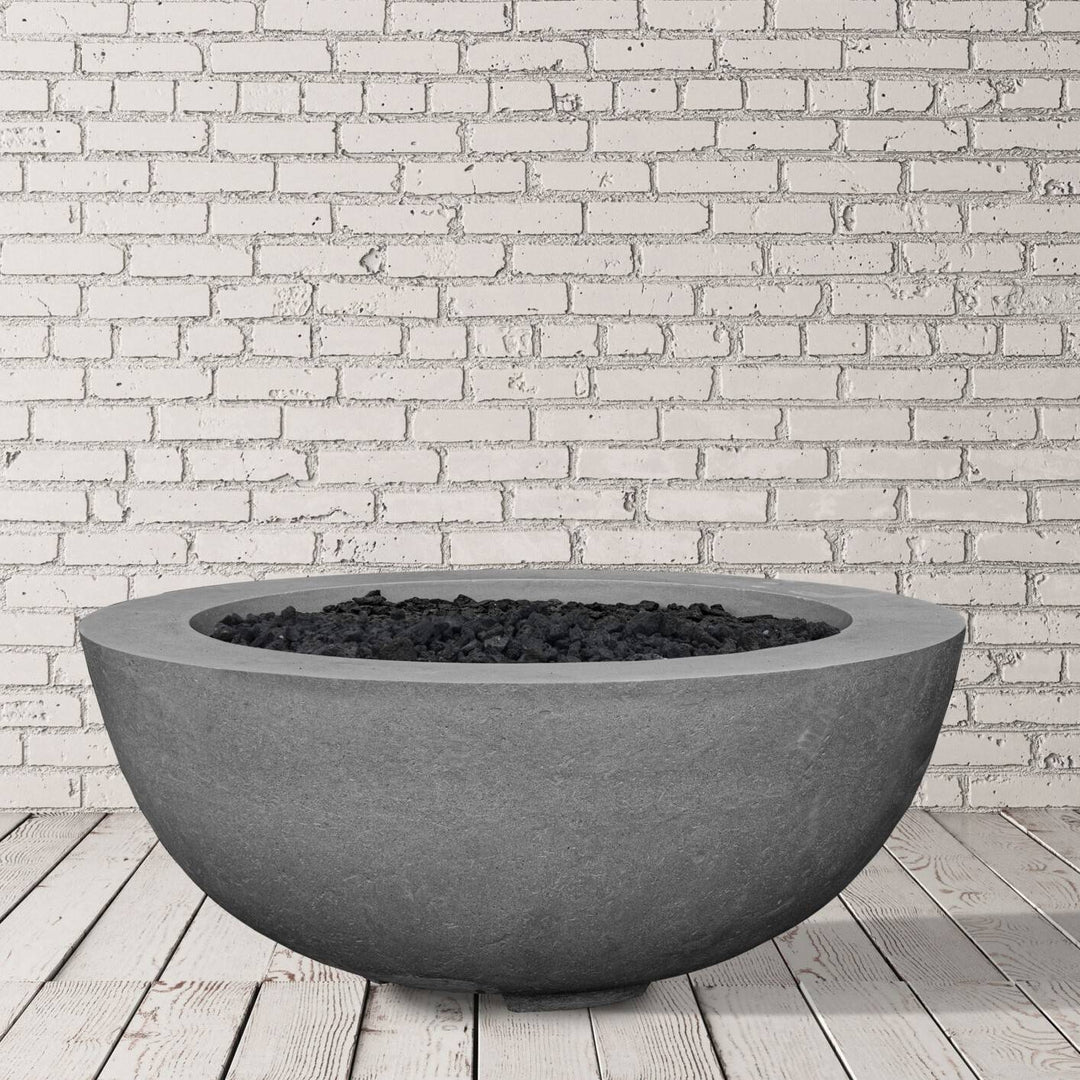 Prism Hardscapes Moderno 8 | 39" Concrete Fire Bowl - Outdoor Fire and Patio