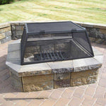 Load image into Gallery viewer, Square Fire Pit Screen with Hinged Door - Stainless Steel