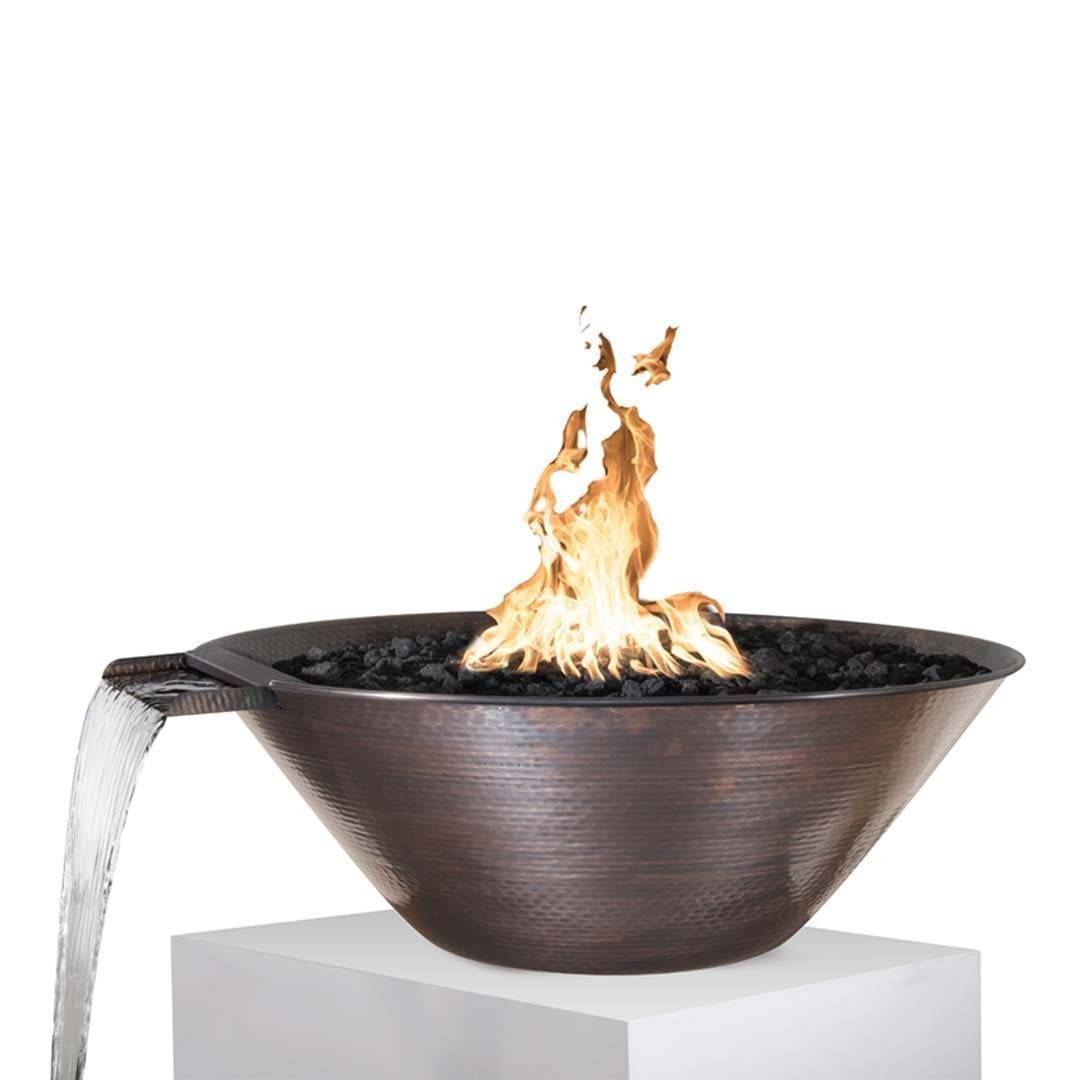 31" Remi Copper Pool Fire & Water Bowl