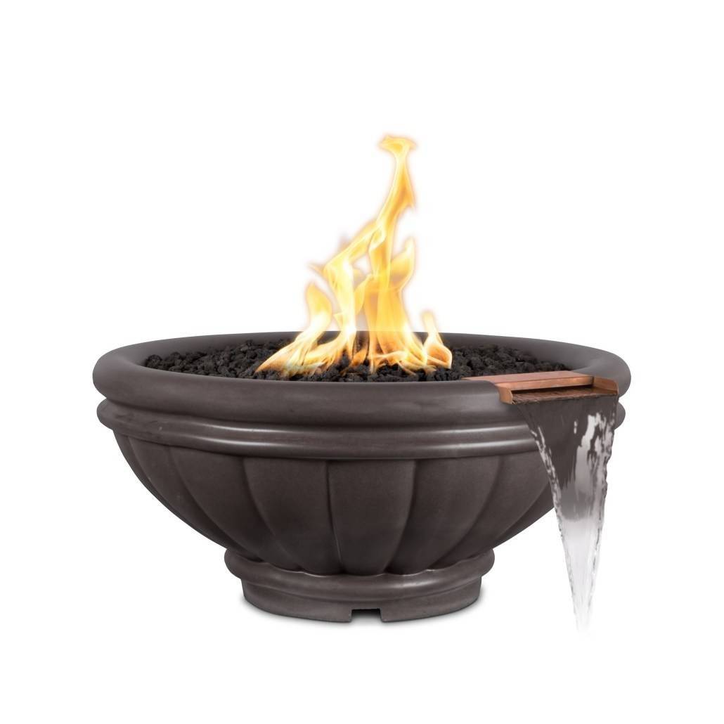 ROMA 24" Concrete Fire & Water Bowl - Outdoor Fire and Patio