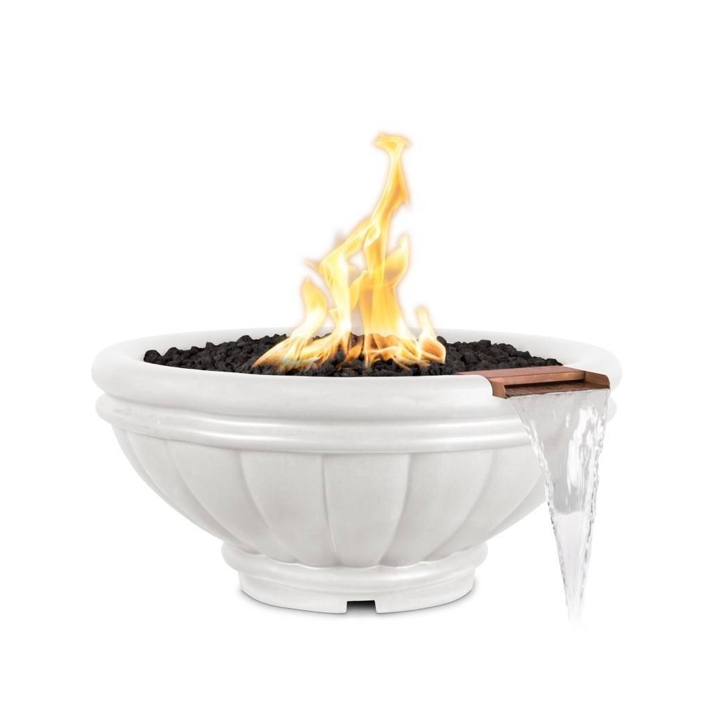 ROMA 24" Concrete Fire & Water Bowl - Outdoor Fire and Patio