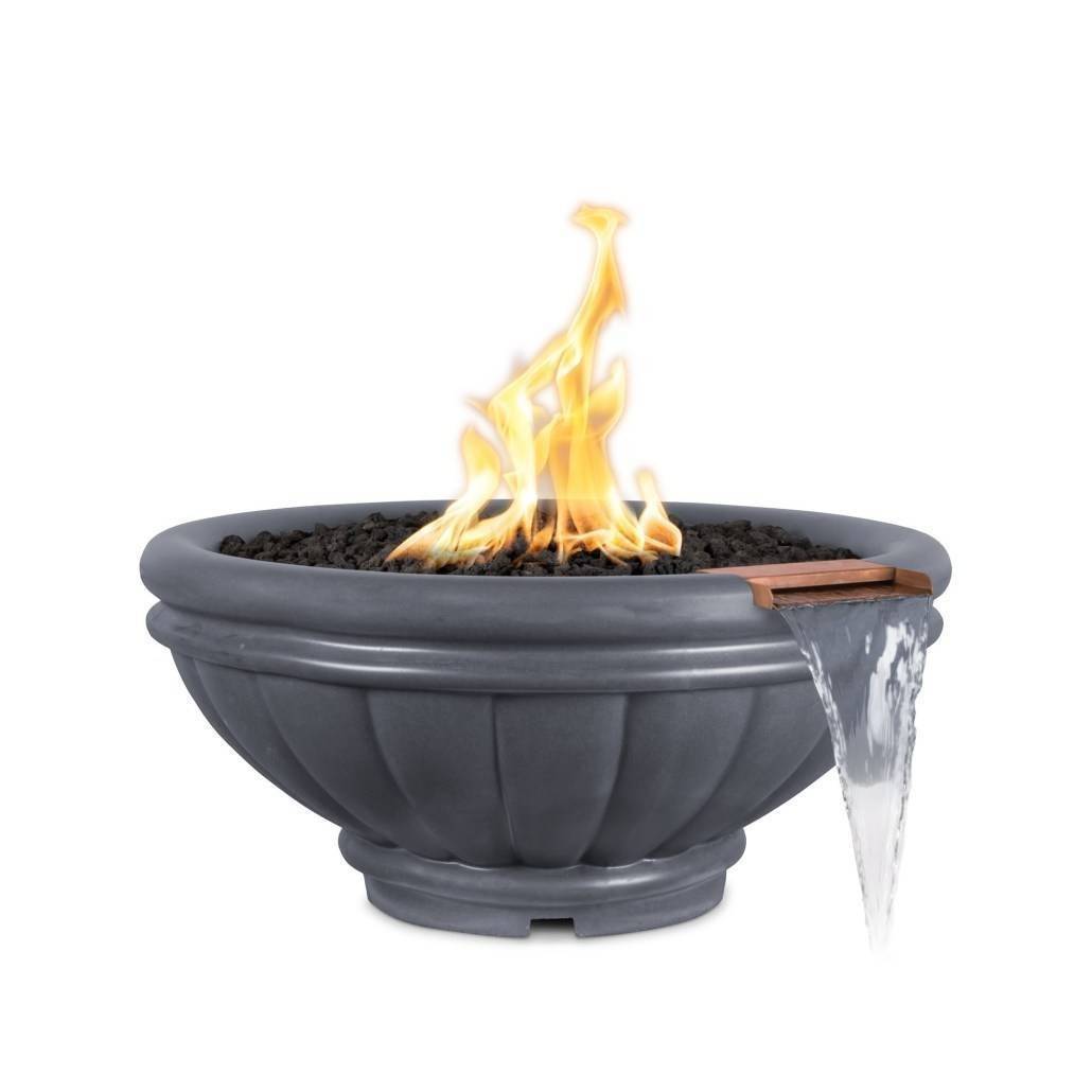 ROMA 24" Concrete Fire & Water Bowl - Outdoor Fire and Patio