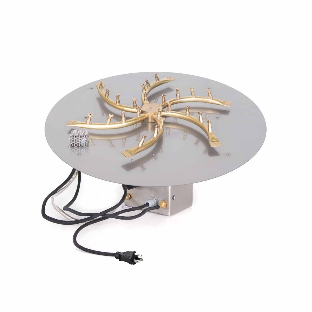 Round Flat Pan w/ Bullet Burner (18" - 60") - Outdoor Fire and Patio
