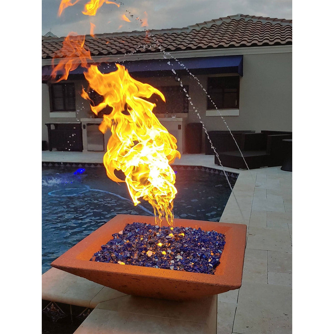 Round Stainless Steel Bullet Burner - Outdoor Fire and Patio