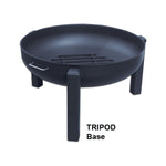 Load image into Gallery viewer, Round Steel Wood Fire Pit with Grate - Outdoor Fire and Patio