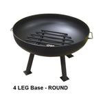 Load image into Gallery viewer, Round Steel Wood Fire Pit with Grate - Outdoor Fire and Patio