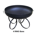Load image into Gallery viewer, Round Steel Wood Fire Pit with Grate - Outdoor Fire and Patio