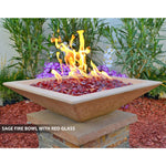 Load image into Gallery viewer, Classic Concrete Pool Fire Bowl Square with Scupper