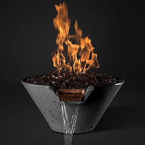 Slick Rock Concrete - Cascade Fire & Water Bowl - Outdoor Fire and Patio