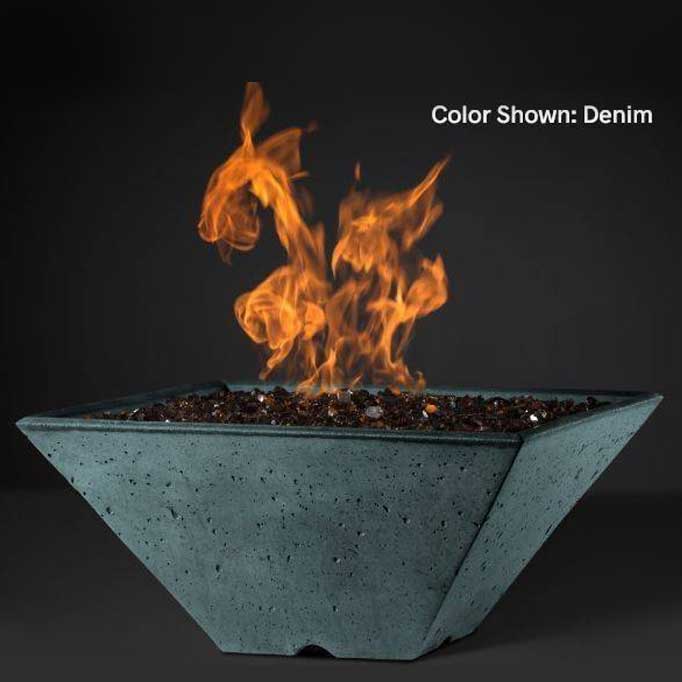 Slick Rock Concrete Cascade Fire & Water Bowl Square - Outdoor Fire and Patio