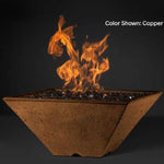 Load image into Gallery viewer, Slick Rock Concrete Cascade Fire &amp; Water Bowl Square - Outdoor Fire and Patio