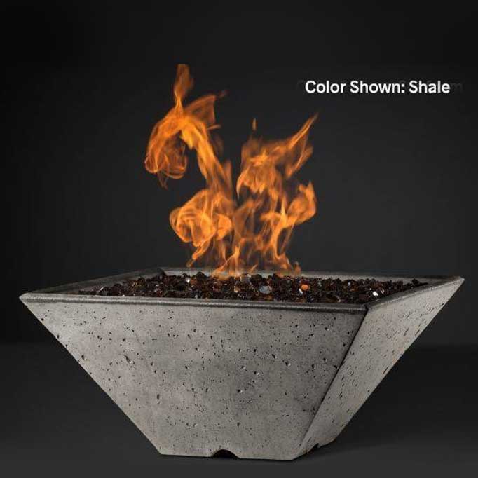 Slick Rock Concrete Cascade Fire & Water Bowl Square - Outdoor Fire and Patio
