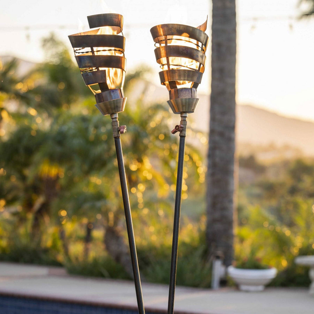 Spiral Gas Tiki Torch - Outdoor Fire and Patio