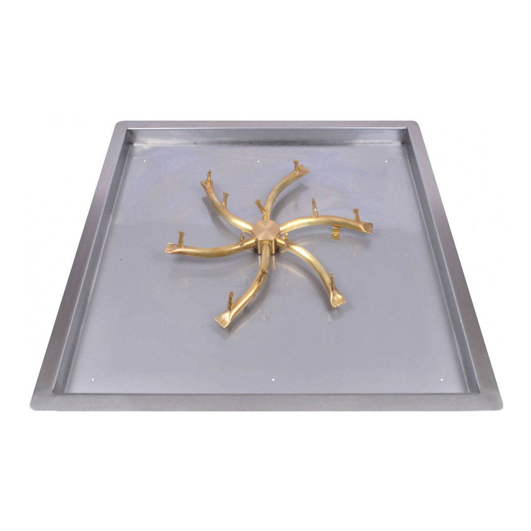 Square Drop in Pan w/ Bullet Burner - (12" x 12" - 48" x 48") - Outdoor Fire and Patio