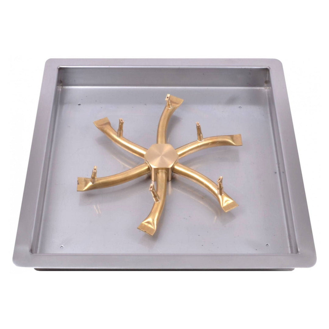 Square Drop in Pan w/ Bullet Burner - (12" x 12" - 48" x 48") - Outdoor Fire and Patio
