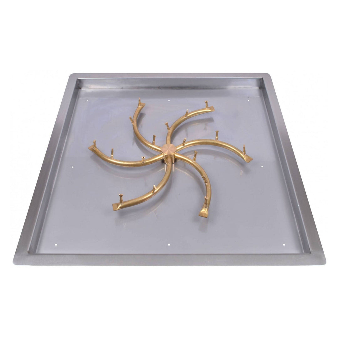 Square Drop in Pan w/ Bullet Burner - (12" x 12" - 48" x 48") - Outdoor Fire and Patio