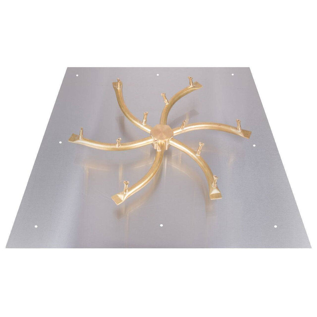 Square Flat Pan w/ Bullet Burner (18" x 18" - 60" x 60") - Outdoor Fire and Patio
