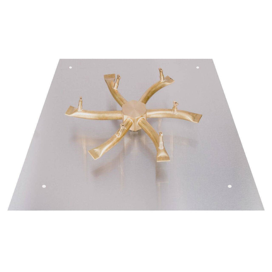 Square Flat Pan w/ Bullet Burner (18" x 18" - 60" x 60") - Outdoor Fire and Patio