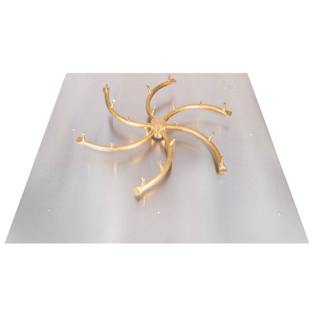 Square Flat Pan w/ Bullet Burner (18" x 18" - 60" x 60") - Outdoor Fire and Patio