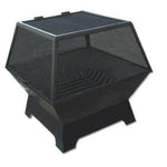 Load image into Gallery viewer, Square Steel Wood Fire Pit with Grate - Outdoor Fire and Patio