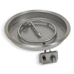 Load image into Gallery viewer, 25&quot; Round Stainless Steel Drop-in Fire Pit Pan With Flame Sensor Ignition kit - CSA Certified