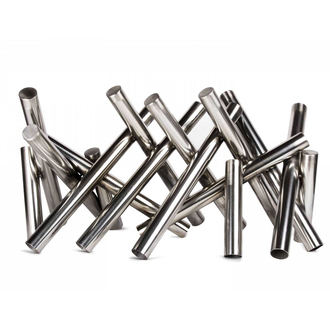 Stainless Steel Polished Logs | Modern Fire Accents