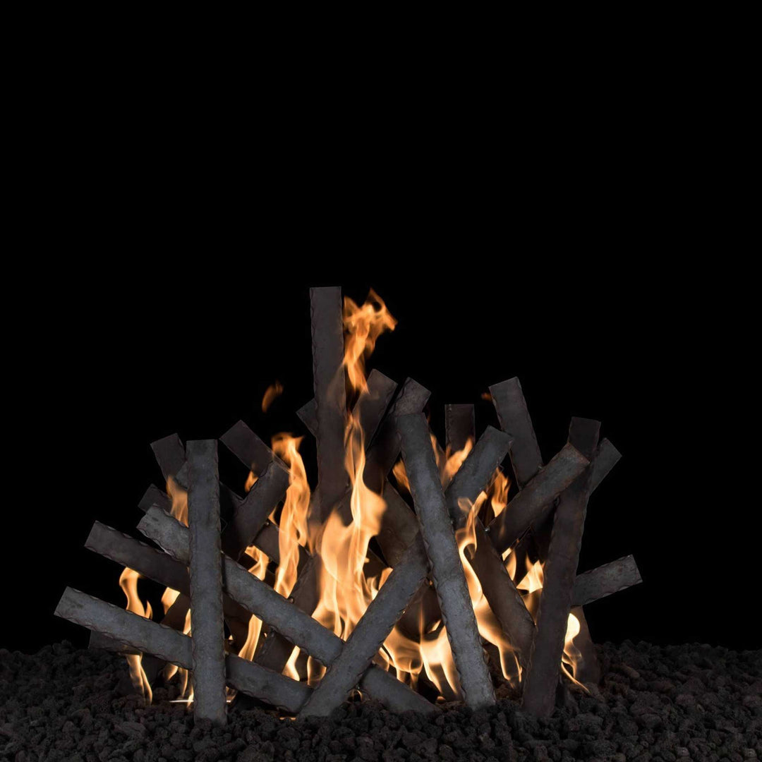 Steel Timber Ornament - Sets Over Existing Burner - Outdoor Fire and Patio