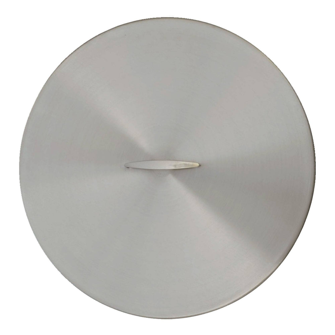 The Outdoor Plus Stainless Steel Round Fire Pit Cover - Outdoor Fire and Patio