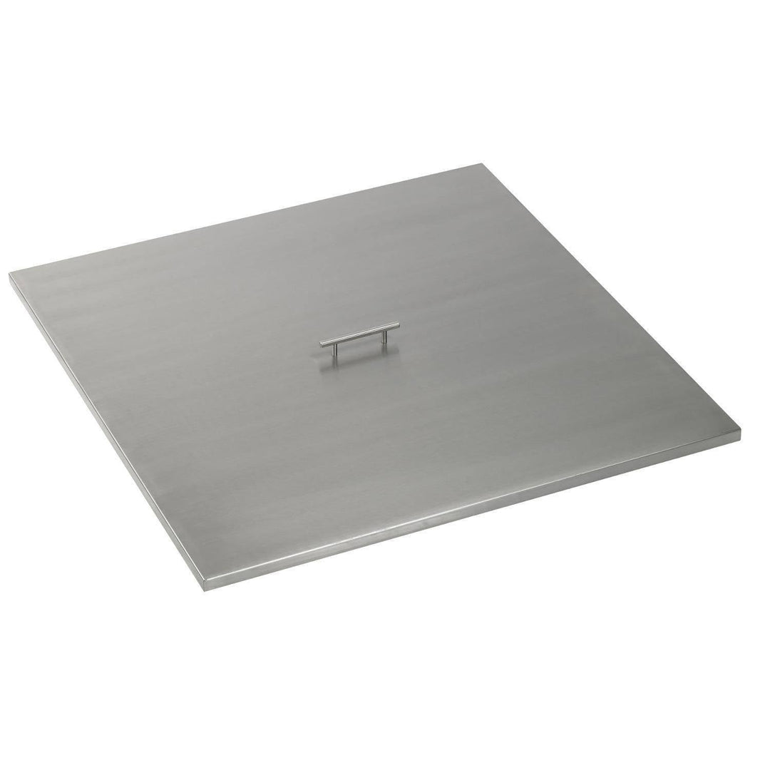 The Outdoor Plus Stainless Steel Square Fire Pit Cover - Outdoor Fire and Patio