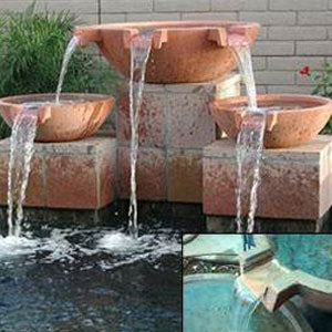 39" Triple Scupper Fire and Water Bowl