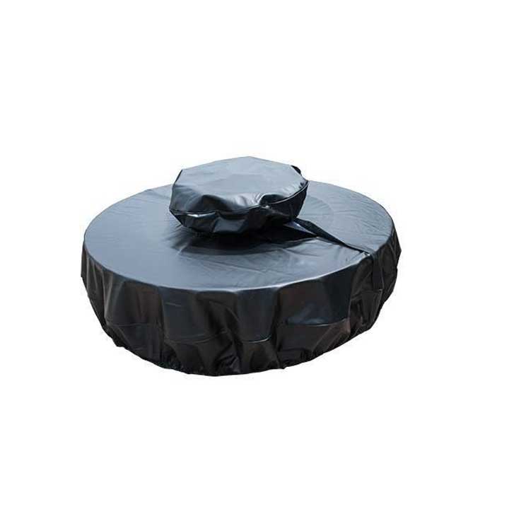 FIRE ON WATER - H2OnFire - Black Concrete w/ 4 Scuppers - Outdoor Fire and Patio