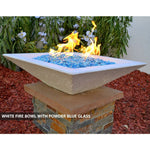 Load image into Gallery viewer, Classic Concrete Pool Fire Bowl Square with Scupper
