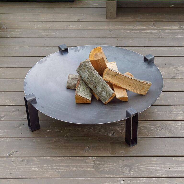 Wood Fire Pit Alna | Rusting Steel - Outdoor Fire and Patio