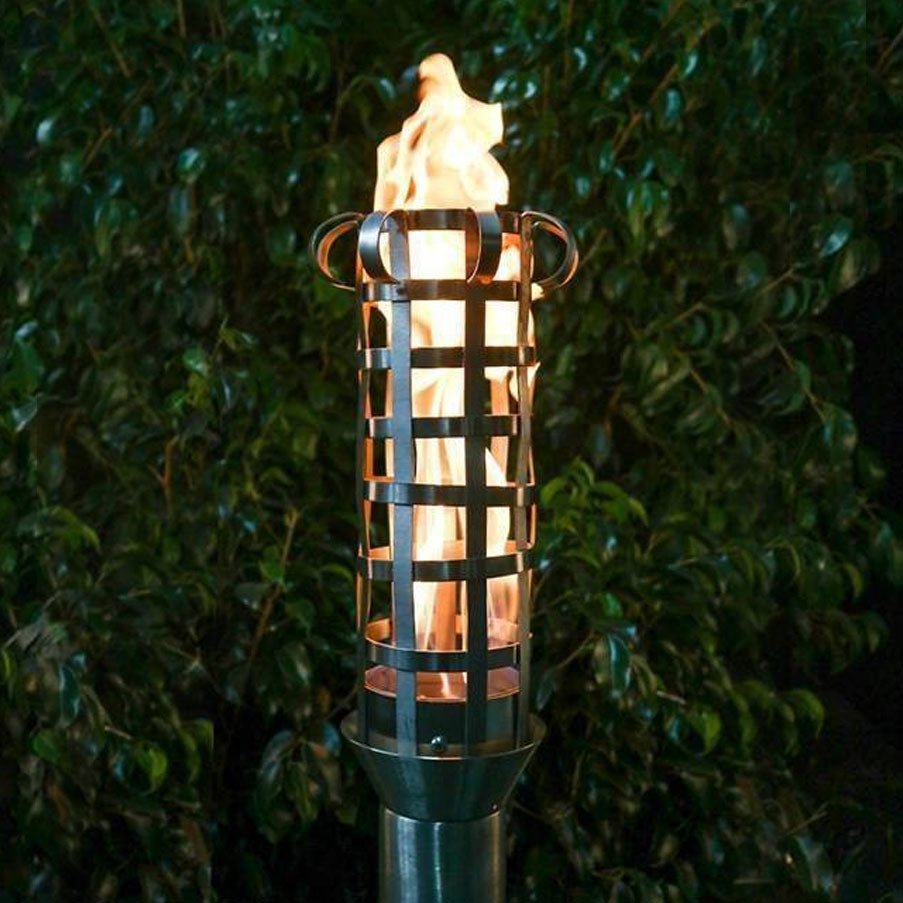 Woven Gas Tiki Torch - Outdoor Fire and Patio